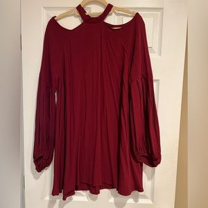 Free People Burgundy Top or Dress. 100% Rayon